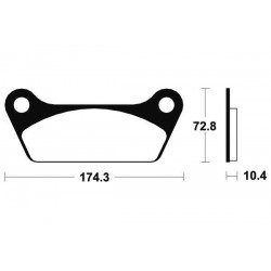Plaquettes de frein moto TECNIUM route organique MA53