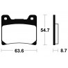 Plaquettes de frein moto TECNIUM Performance métal fritté MR55 1