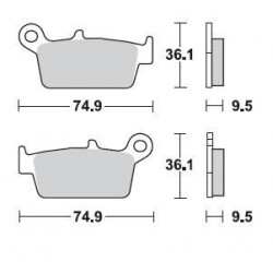 Plaquettes de frein BRAKING Off-Road métal fritté - 701CM46