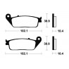 Plaquettes de frein Performance métal fritté TECNIUM MF154 1