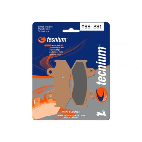 Plaquettes de frein Maxi Scooter métal fritté TECNIUM MSS281