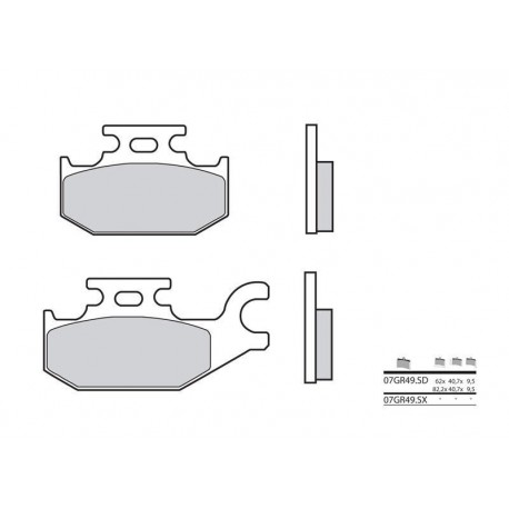 Plaquettes de frein Off-Road métal fritté BREMBO 07GR49SD