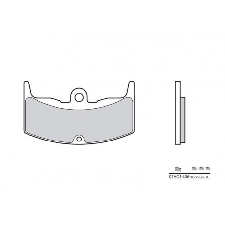 Plaquettes de frein route carbone céramique BREMBO 07HO1406