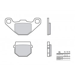 Plaquettes de frein Moto Carbone Céramique BREMBO 07KA0717