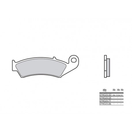 Plaquettes de frein route carbone céramique BREMBO 07HO2506