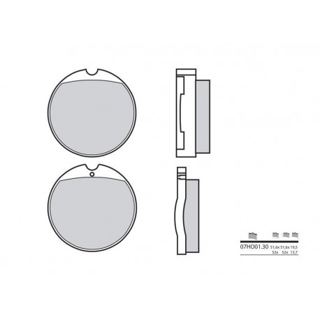 Plaquettes de frein route carbone céramique BREMBO 07HO0130