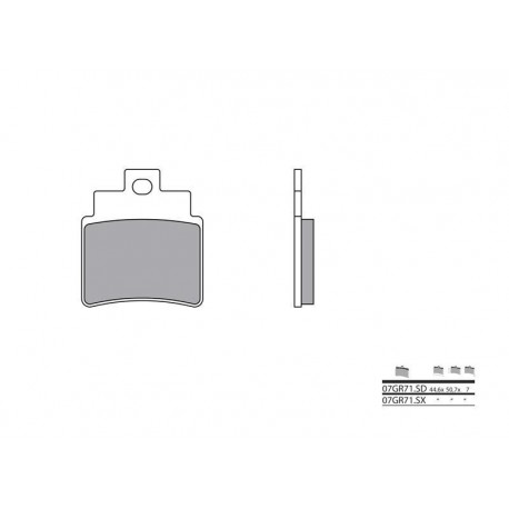 Plaquettes de frein Off-Road métal fritté BREMBO 07GR71SD