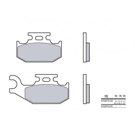 Plaquettes de frein BREMBO Off-Road métal fritté 07GR74SD