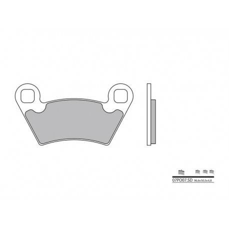 Plaquettes de frein BREMBO Off-Road métal fritté 07PO07SD