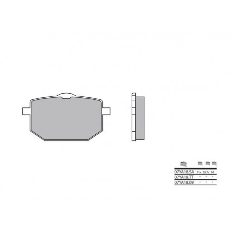 Plaquettes de frein BREMBO route carbone céramique 07YA1809