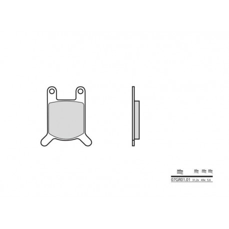 Plaquettes de frein route carbone céramique BREMBO 07GR0101
