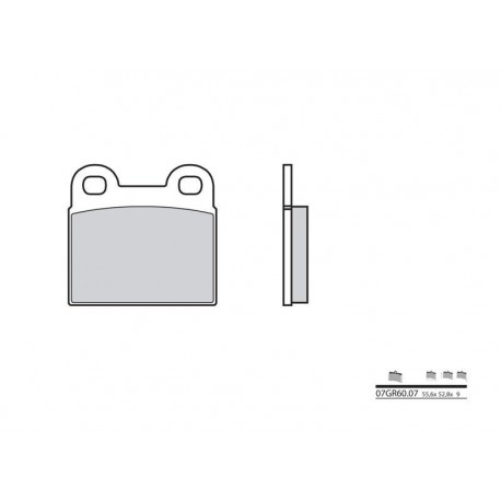 Plaquettes de frein route carbone céramique BREMBO 07GR6007