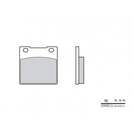 Plaquettes de frein route carbone céramique BREMBO 07HO0712