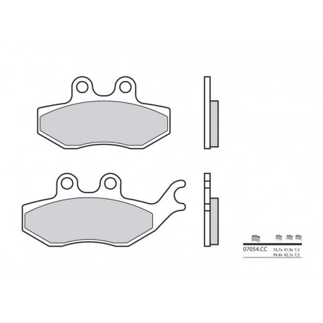 Plaquettes de frein Scooter carbone céramique BREMBO 07054CC