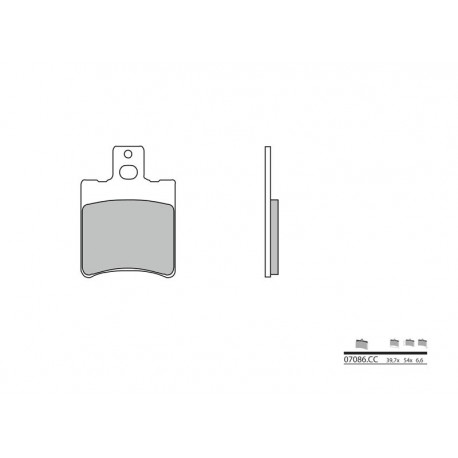 Plaquettes de frein BREMBO 07086CC Scooter carbone céramique