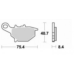 Plaquettes de frein BRAKING route/Scooter/Off-Road/Quad semi-métallique - 785SM1
