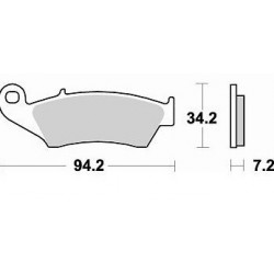 Plaquettes de frein BRAKING route/Scooter/Off-Road/Quad semi-métallique - 772SM1