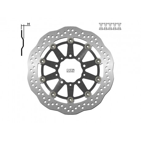 Disque de frein NG BRAKE DISC Pétale Flottant - 1701XG KAWASAKI ZX636R ER6 ABS