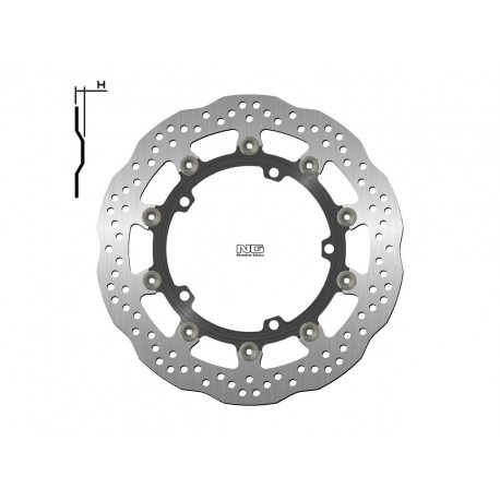 Disque de frein NG BRAKE DISC Pétale Flottant 1708XG TRIUMPH 1050 SPEED TRIPLE TROPHY 1215 SE