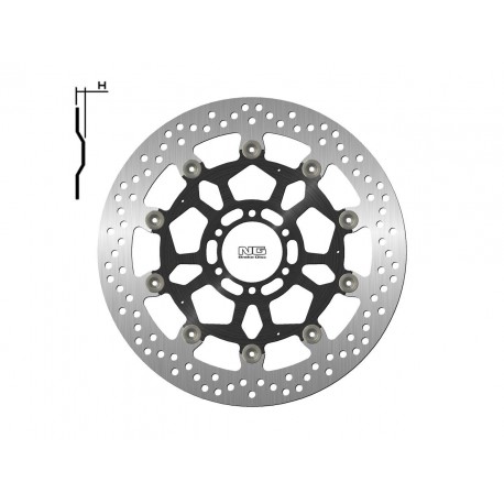 Disque de frein NG BRAKE DISC Flottant - 1790G pour moto DUCATI 998 SPORT TOURING ST4 S ABS