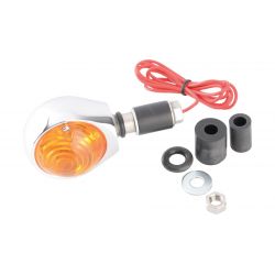 Clignotant embout de guidon moto chrome