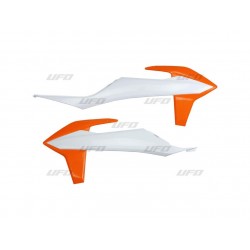 Ouies de radiateur UFO orange / blanc KTM SX SX-F EXC EXC-F