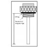 Thermomètre de température d'huile moto Ø 24x3,0x10 2
