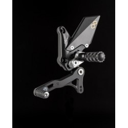 Commandes reculées réglables/repliables LIGHTECH sélection standard et inversée YAMAHA YZF-R1 2009-2014