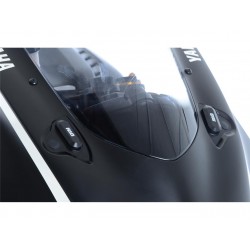 Caches orifice rétroviseur R&G RACING noir Yamaha YZF-R6 2017-2021