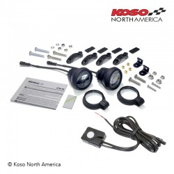 Kit phares anti-brouillard moto universel LED KOSO Aurora