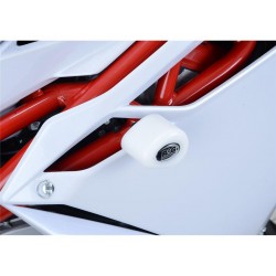 Tampons de protection R&G RACING Aero blanc sans perçage MV Agusta F4 1000R 2010-2014