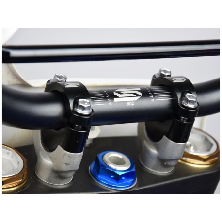 pontets de guidon moto cross SCAR +20mm pour guidon 22.2mm réhausse de guidon moto cross