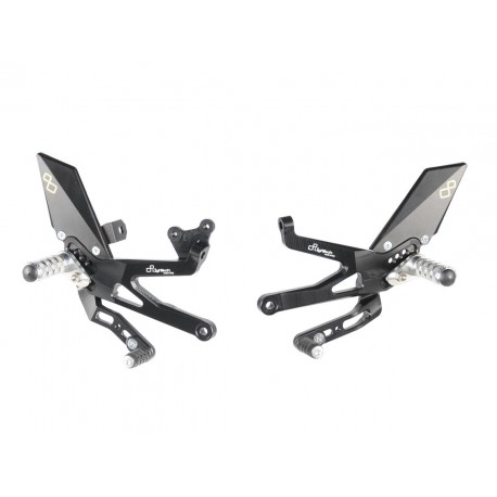 Commandes reculées réglables LighTech avec repose-pieds repliables pour moto DUCATI PANIGALE V4 STREETFIGHTER V4