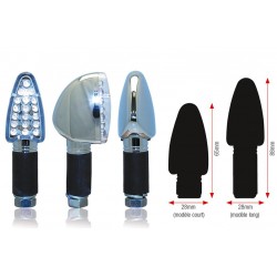 Clignotants BIHR Triangle LED court universel