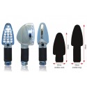 paire de mini clignotants moto V PARTS TRIANGLE court homologué