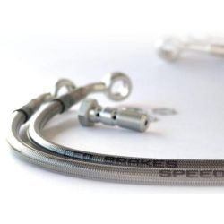 Durite de frein avant Speedbrakes inox/raccord titane BMW R1150R 2002-2006 ""4 DURITES""