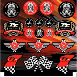 Planche autocollants A4 TT TOURIST TROPHY
