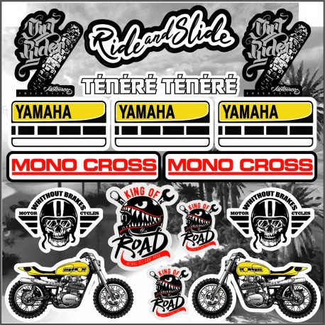 Planche autocollants A4 YAMAHA TENERE