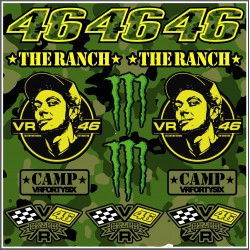 Planche autocollants A4 ROSSI VR46 MONSTER CAMO