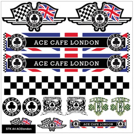 Planche autocollants A4 ACE LONDON