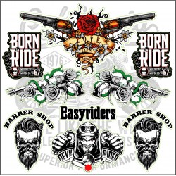 Planche autocollants A4 EASYRIDERS