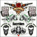 Planche autocollants A4 EASYRIDERS