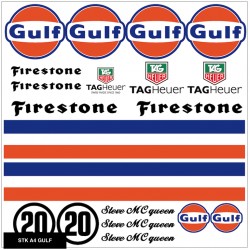 Planche autocollants A4 GULF