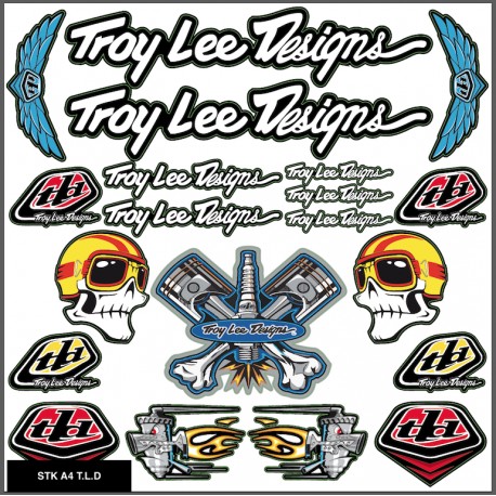 Planche autocollants A4 TROY LEE DESING