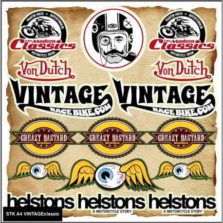 Planche autocollants A4 VINTAGE CLASSIC