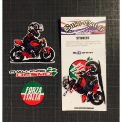 Lot de 6 autocollants FORZA ITALIA
