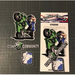 Lot de 6 autocollants STUNT