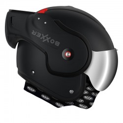 Casque moto Roof Boxxer Black Shadow + écran iridium et tour de cou offert
