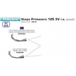 Collecteur d'Echappement ARROW VESPA PRIMAVERA 125 3V VESPA SPRINT 125 3V