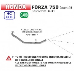 Collecteur racing d'Echappement ARROW HONDA 750 FORZA 2021-2023